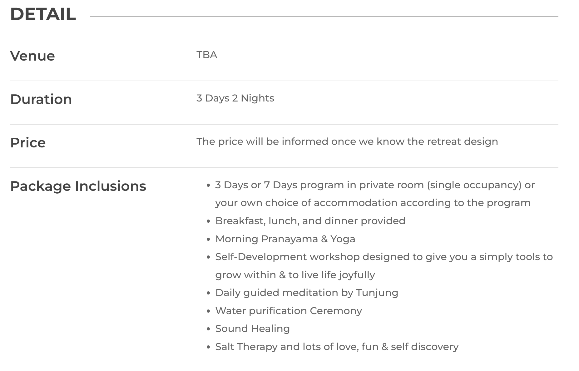 Bespoke Retreat Bali